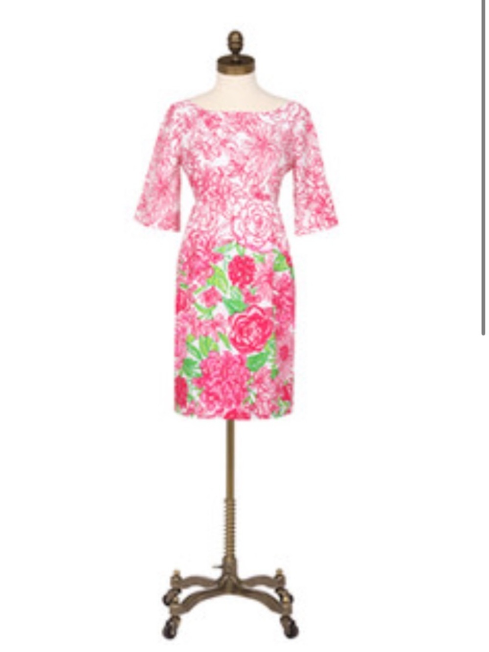 Lilly Pulitzer Livie Dress Pink Green Floral Size 8